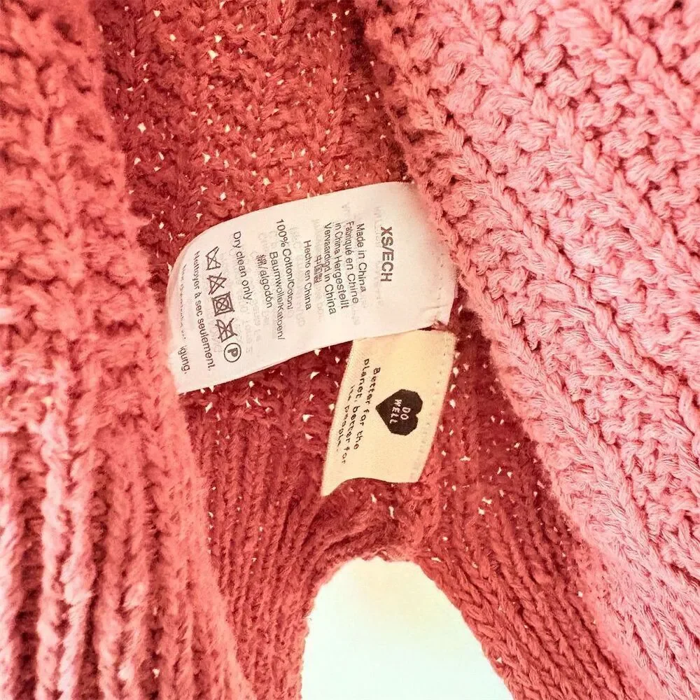 Madewell Women's XS Pink Bobble Balloon Sleeve Knit Cardigan Sweater‎ - Picture 3 of 8